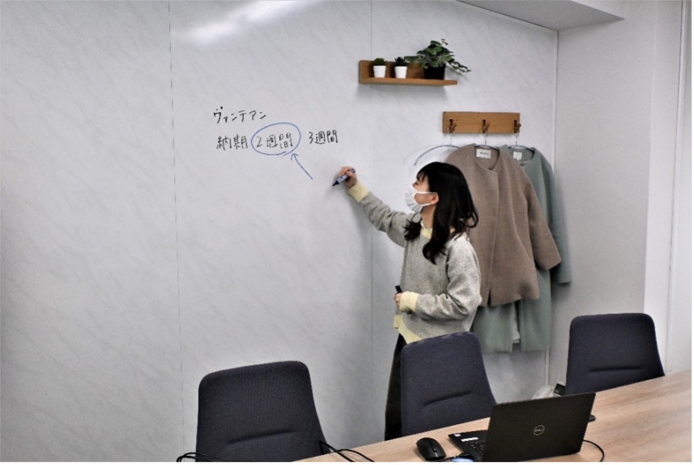 壁面ホワイトボードを活用したオフィスコミュニケーション活性化 